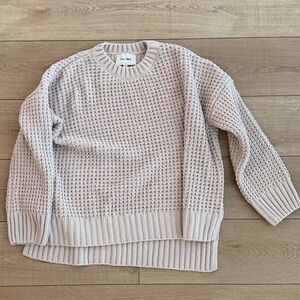 Pink Rose Women's Textured Cream Sweater